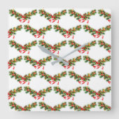 **CHRISTMAS GARLAND** CHRISTMAS CLOCK VIERKANTE KLOK (Voorkant)
