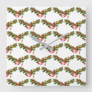 **CHRISTMAS GARLAND** CHRISTMAS CLOCK VIERKANTE KLOK