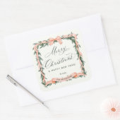 Christmas GARLAND Christmas Lijst Vierkante Sticker (Envelop)