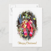 CHRISTMAS GARLAND FEESTDAGENKAART (Voorkant / Achterkant)