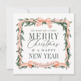 Christmas Garland Frame Holiday Notitiekaartje