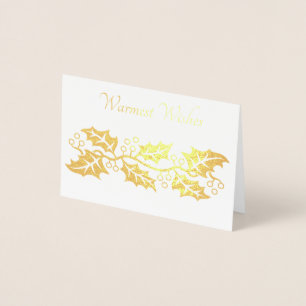 Christmas Garland Gold Foil Christmas Kaart