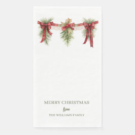 Christmas Garland Paper Guest Towels Servet