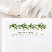 Christmas Garland Retour Adreslabels Etiket (Insitu)