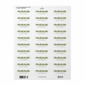 Christmas Garland Retour Adreslabels Etiket (Full Sheet)