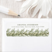 Christmas Garland Retour Adreslabels Etiket (Insitu)