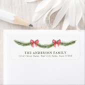 Christmas Garland Retour Adreslabels Etiket (Insitu)