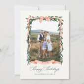 Christmas Garland Vakantie Fotokaart Feestdagenkaart (Voorkant)