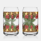 Christmas Garland with Gold Bells & Red Bows Blikvorm Glas (Rechts)