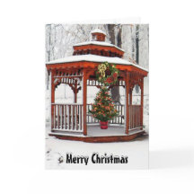 Christmas Gazebo Card, Merry Christmas