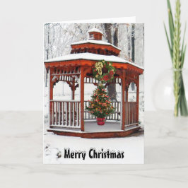 Christmas Gazebo Card, Merry Christmas Feestdagen Kaart