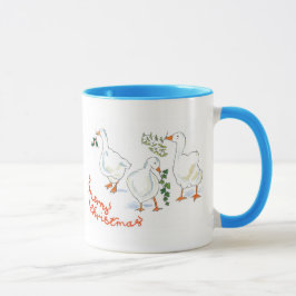 Christmas Geese Ringer Mok