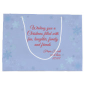 Christmas | Gelukkig nieuw jaar | Aanpasbaar voor  Groot Cadeauzakje (Achterkant)