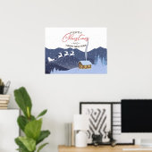 Christmas | Gelukkig nieuw jaar | Kerstman Poster (Thuiskantoor)