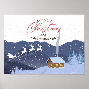 Christmas   Gelukkig nieuw jaar   Kerstman Poster