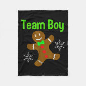 Christmas Gender Reveal Gingerbread Cookie Team Bo Fleece Deken (Voorkant)