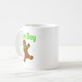 Christmas Gender Reveal Gingerbread Cookie Team Bo Koffiemok (Voorkant links)