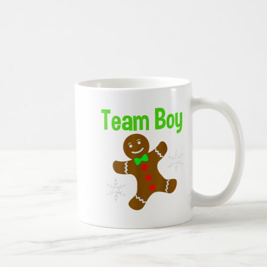 Christmas Gender Reveal Gingerbread Cookie Team Bo Koffiemok (Rechts)