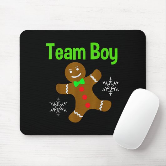 Christmas Gender Reveal Gingerbread Cookie Team Bo Muismat (Met muis)
