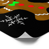 Christmas Gender Reveal Gingerbread Cookie Team Bo Poster (Hoek)