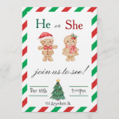 Christmas Gender Reveal invitation Kaart (Voorkant)
