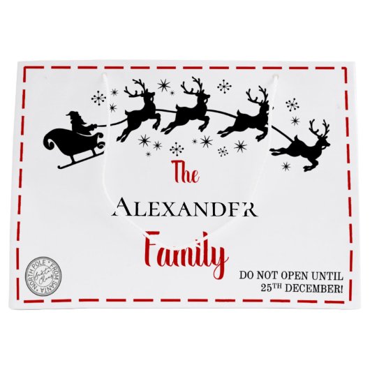 Christmas | Gepersonaliseerde kerstcadeauzak Groot Cadeauzakje (Voorkant)