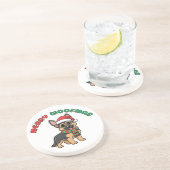Christmas German Shepherd Coaster: Merry Woofmas Zandsteen Onderzetter (Zijkant)