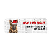 Christmas German Shepherd Hondenliefhebber Retoura Etiket (Voorkant)