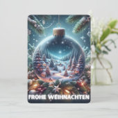Christmas Germany Frohe Weihnachten Holiday Kaart (Staand voorkant)
