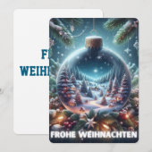 Christmas Germany Frohe Weihnachten Holiday Kaart (Voorkant / Achterkant)