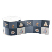 Christmas-geruit patroon grosgrain lint (Spoel)