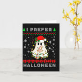 Christmas Ghost I Prefer Halloween Ugly Xmas Men W Kaart (Gele Bloem)