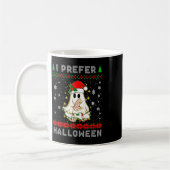 Christmas Ghost I Prefer Halloween Ugly Xmas Men W Koffiemok (Links)