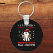 Christmas Ghost I Prefer Halloween Ugly Xmas Men W Sleutelhanger (Voorkant)