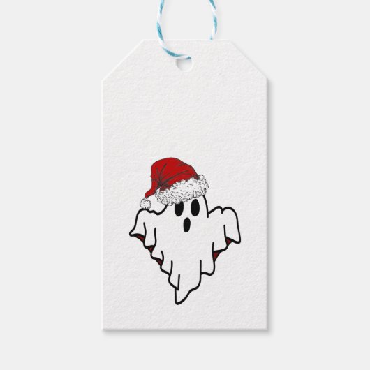Christmas Ghost Label Cadeaulabel (Voorkant)