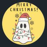 Christmas Ghost Sticker<br><div class="desc">Versier en personaliseer laptops,  waterflessen en meer verwijderbare,  kiss-cut vinyl stickers Super duurzaam en waterbestendig</div>