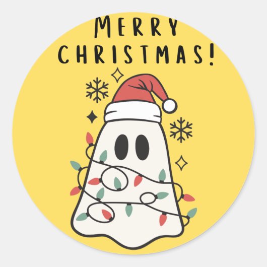 Christmas Ghost Sticker (Voorkant)