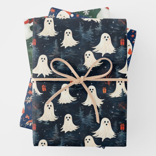 Christmas Ghost Wrapping Paper (In situ)