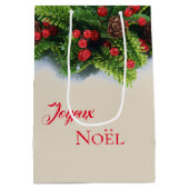 Christmas Gift Bag-Evergreen Joyeux Noel Medium Cadeauzakje (Achterkant)
