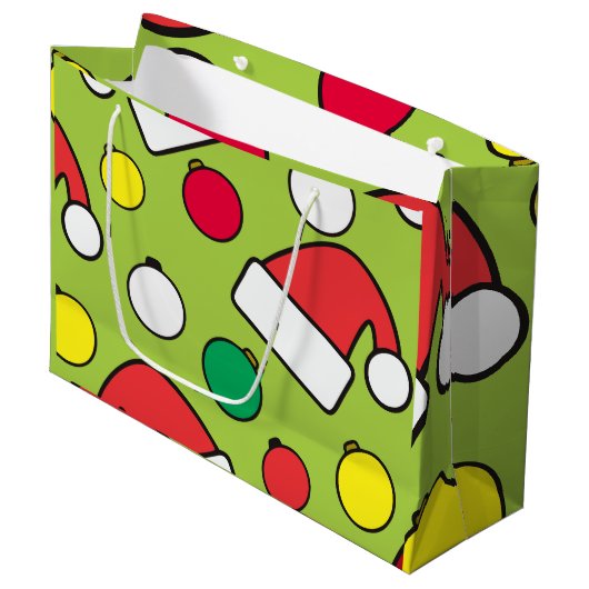 Christmas +gift+bag groot cadeauzakje (Voorkant Gekanteld)