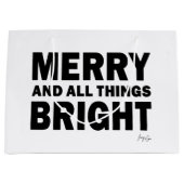 Christmas Gift Bag | Merry & All Things Bright Groot Cadeauzakje (Voorkant)
