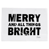 Christmas Gift Bag | Merry & All Things Bright Groot Cadeauzakje (Achterkant)