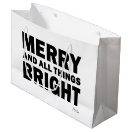 Christmas Gift Bag | Merry & All Things Bright Groot Cadeauzakje
