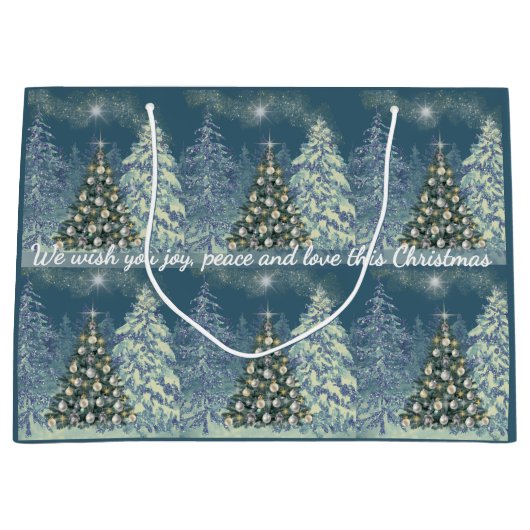Christmas Gift Bag Winter Wonderland Groot Cadeauzakje (Voorkant)