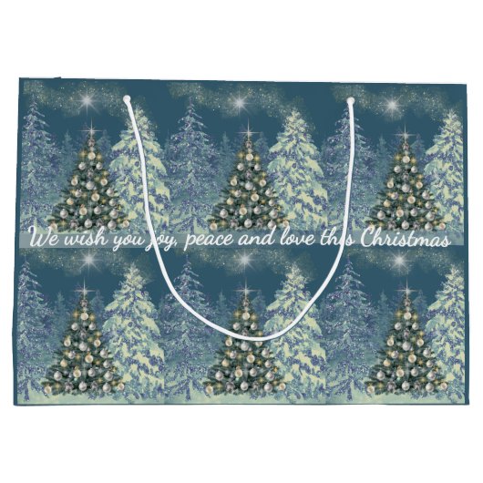 Christmas Gift Bag Winter Wonderland  Groot Cadeauzakje (Achterkant)