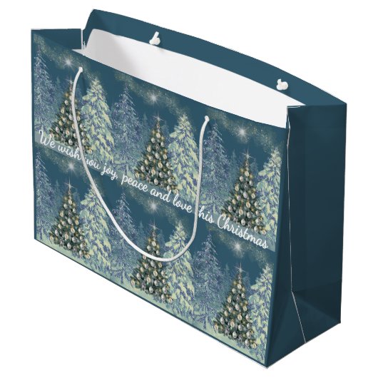Christmas Gift Bag Winter Wonderland  Groot Cadeauzakje (Achterkant Gekanteld)