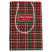 Christmas Gift Bags Red Green Plaid Holiday Accent Medium Cadeauzakje (Voorkant)