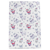 Christmas Gift Bags with Santas, Reindeers & Bears Medium Cadeauzakje (Voorkant)