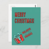 Christmas Gift Box with Cheerful Message Briefkaart (Voorkant / Achterkant)