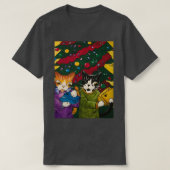 Christmas Gift Cats T-shirt (Design voorkant)